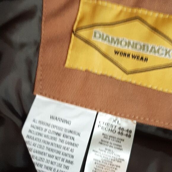 Diamond Back Tan Work Coat Waterproof Heavy. XL - Picture 7 of 8
